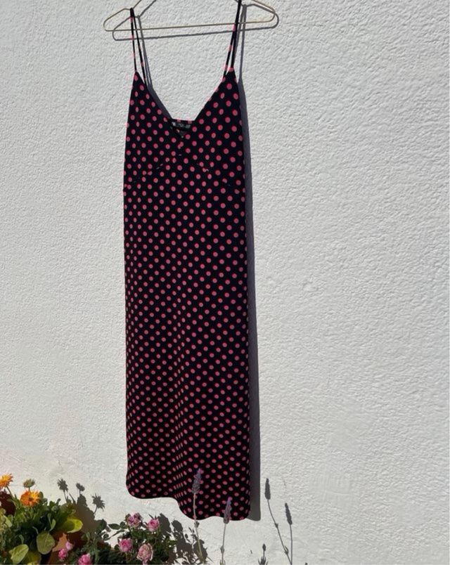 Vestido Zara lunares rosa y negro