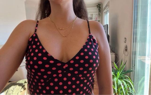 Vestido Zara lunares rosa y negro