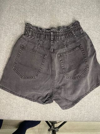 Vaquero corto negro cintura elástica