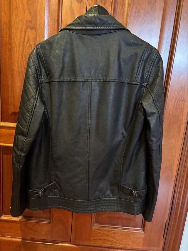 Cazadora Piel Hombre Negra