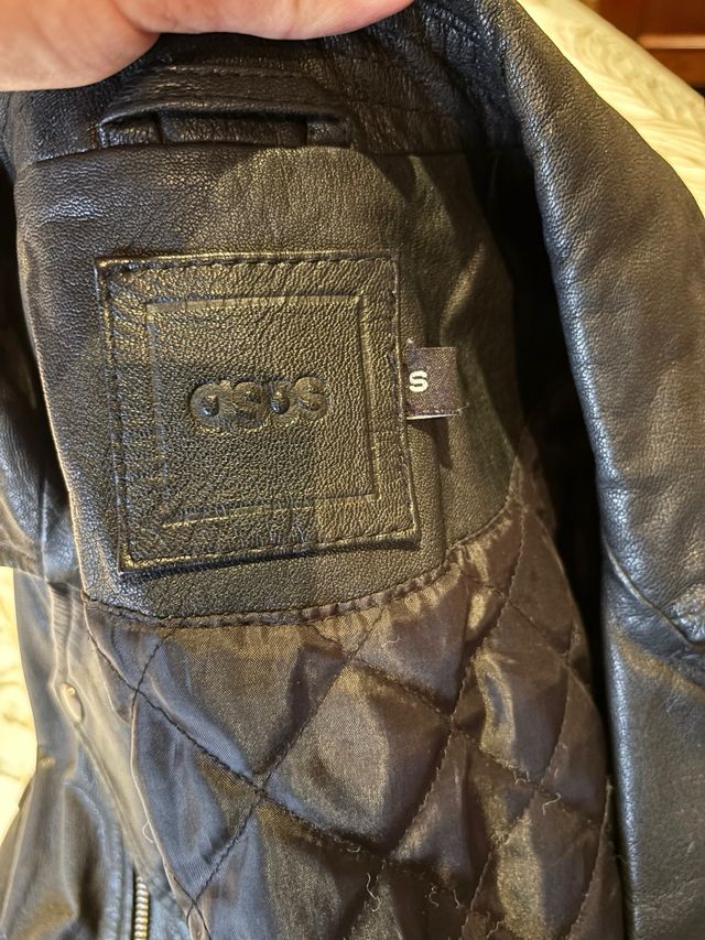 Cazadora Piel Hombre Negra