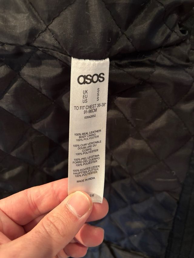 Cazadora Piel Hombre Negra