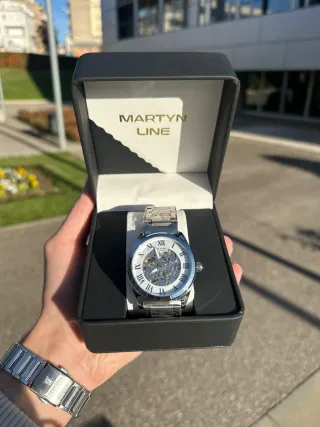 Reloj Martyn Line Esqueleto Plata Automático