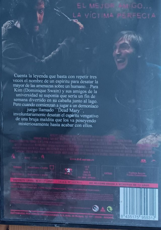 DVD Juego Demoniaco (Dead Mary) Terror