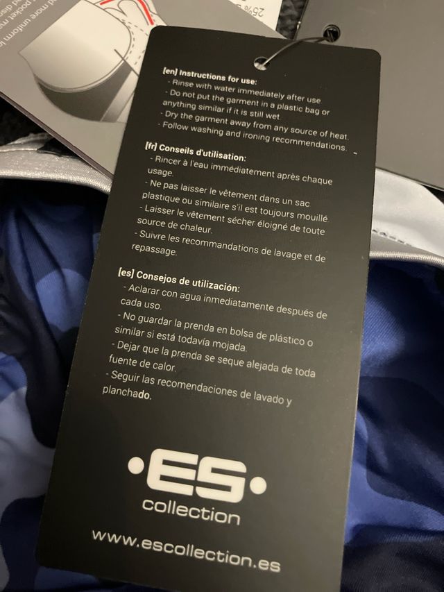 Bañador slip Es Collection azul y plata