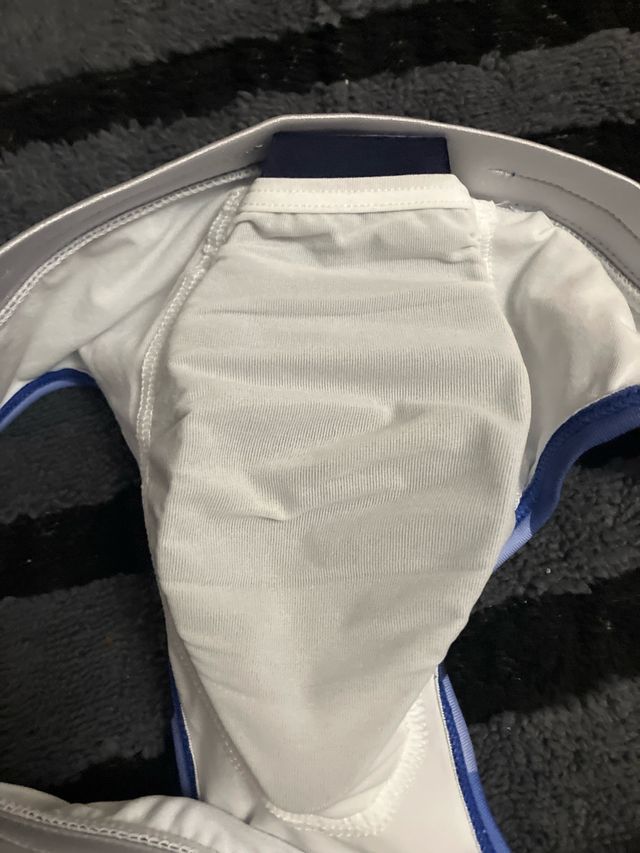 Bañador slip Es Collection azul y plata