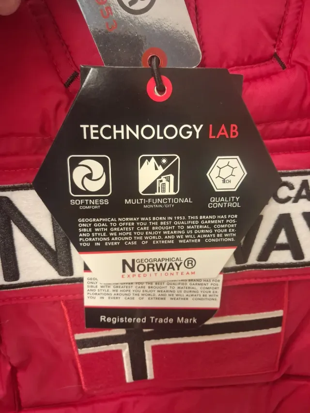 Abrigo Geographical Norway Rojo