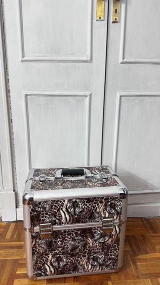 Maletín de leopardo de uñas estampado animal print