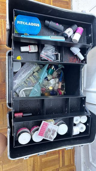 Maletín de leopardo de uñas estampado animal print