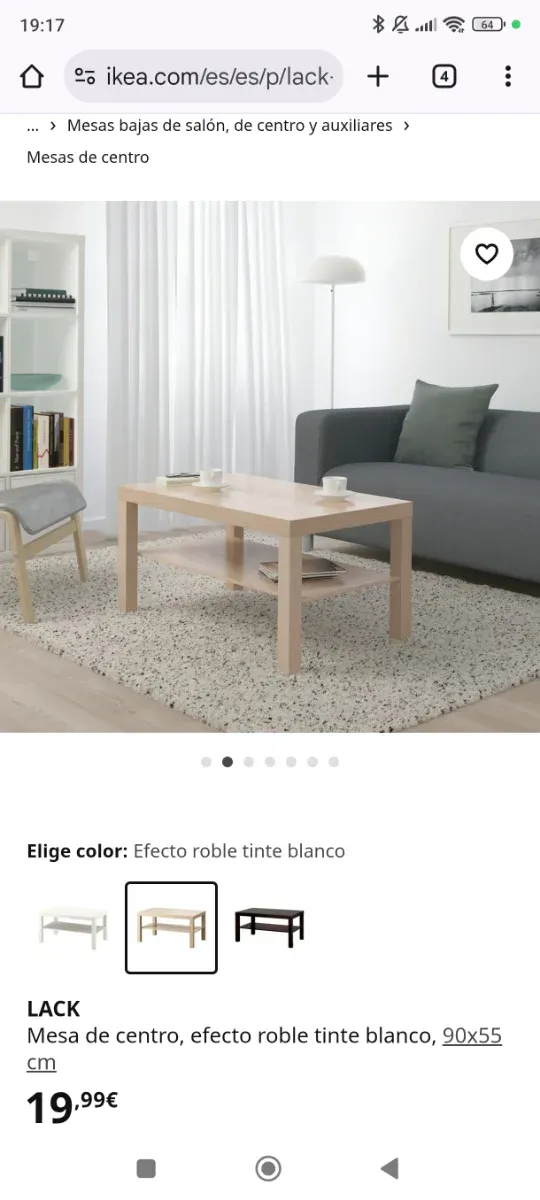 Tavolo da centro IKEA LACK rovere