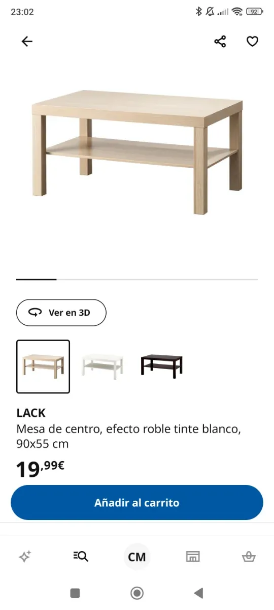 Tavolo da centro IKEA LACK rovere