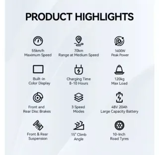 Patinete Eléctrico OOTD S10 1400W