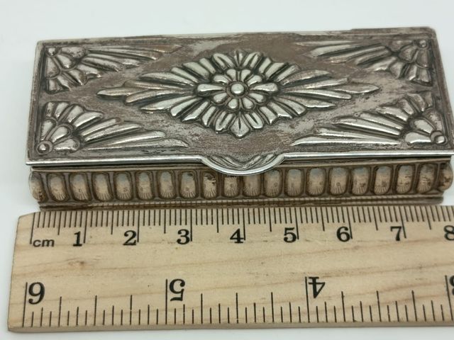 Cajita antigua plata 925 decorada