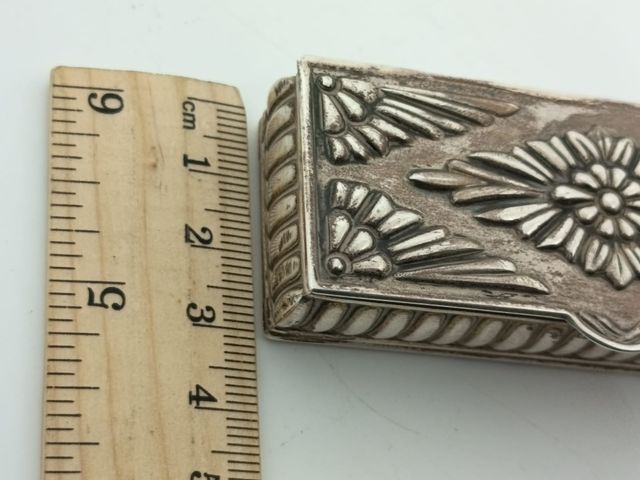 Cajita antigua plata 925 decorada