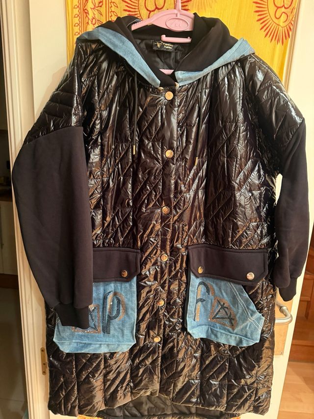 Abrigo Parazzi Fashion Negro Mujer Talla Única