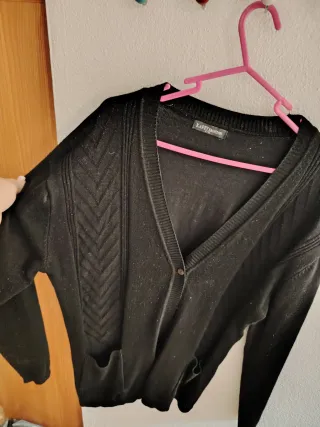 Rebeca manga larga negra talla M