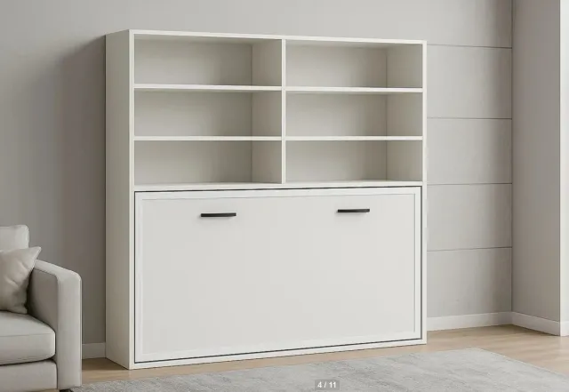 Cama Abatible 90x190 con Librería Nova