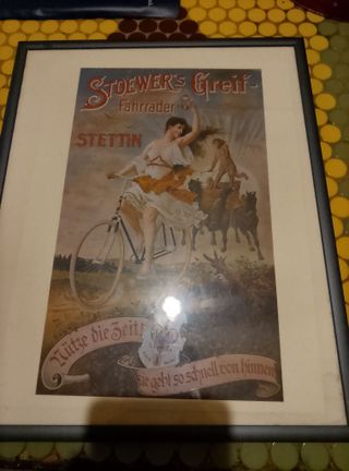 Poster Vintage Stoewer Greif Fahrrader Stettin