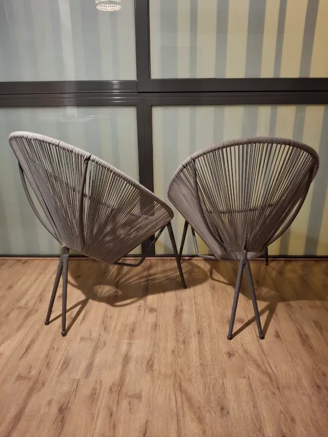 2 sillas acapulco grises antracita