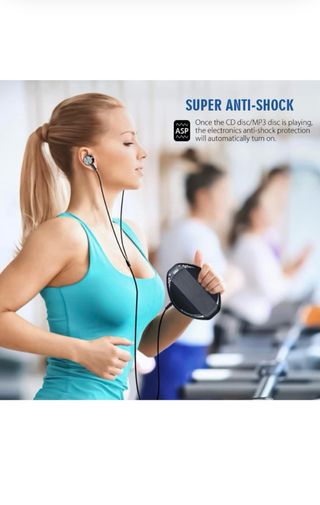 Reproductor CD Portátil Gueray HiFi Negro