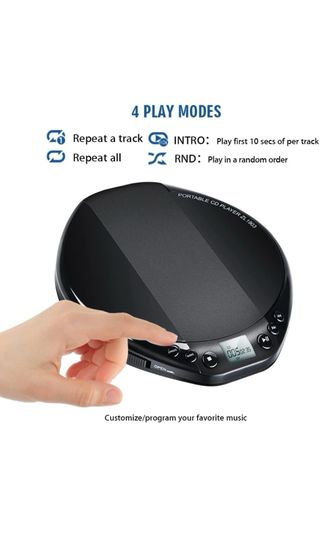 Reproductor CD Portátil Gueray HiFi Negro