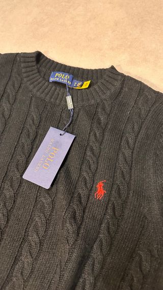 Polo Ralph Lauren Jersey Negro Cable Knit