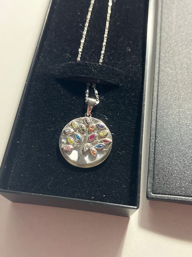 Collar Árbol de la Vida Plata Multicolor