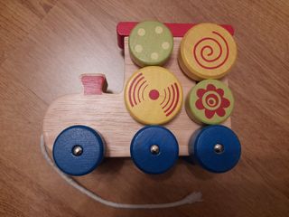 Tren de madera para arrastrar