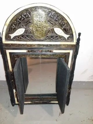 Espejo Marroquí Antiguo Madera y Metal, OFERTA 🉐