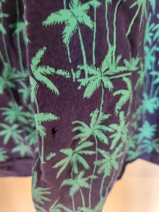 Vestido estampado palmeras azul y verde