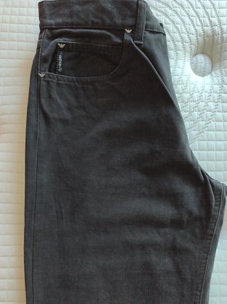 2 Pantalones Armani Hombre Azul noche/negro