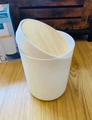 Cubo de basura baño bambú 5L Livarno Home