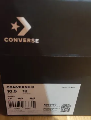 Converse Tela Negra y Blanca