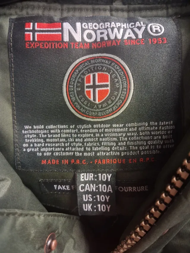 Chaqueta, abrigo Geographical Norway Anorak Verde