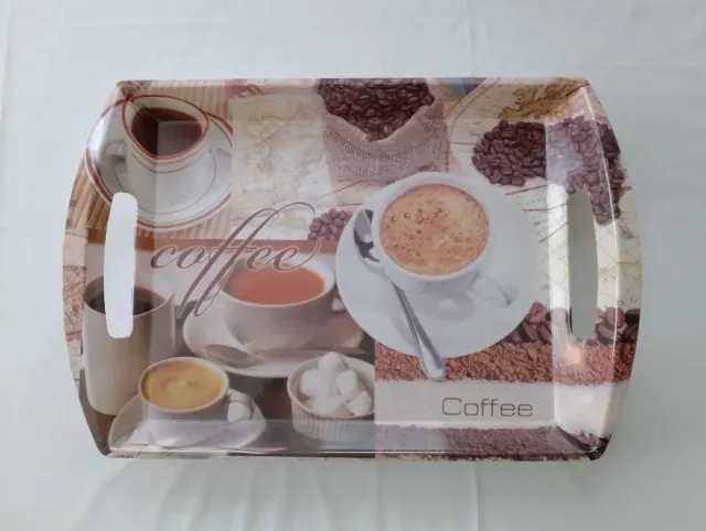 BANDEJA CAFE PLASTICO CON ASAS