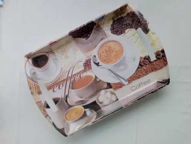 BANDEJA CAFE PLASTICO CON ASAS