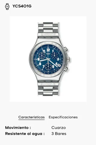 Swatch Irony YCS401G Cronógrafo Azul 1998