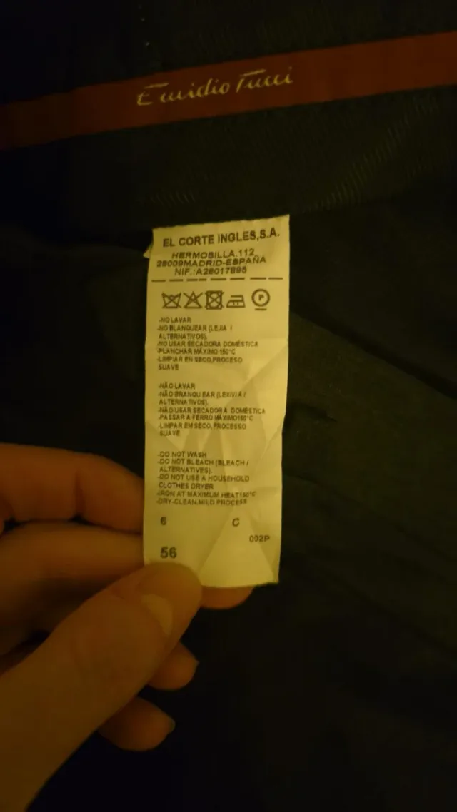 Traje E. Tucci Gris Marengo Talla 48-50