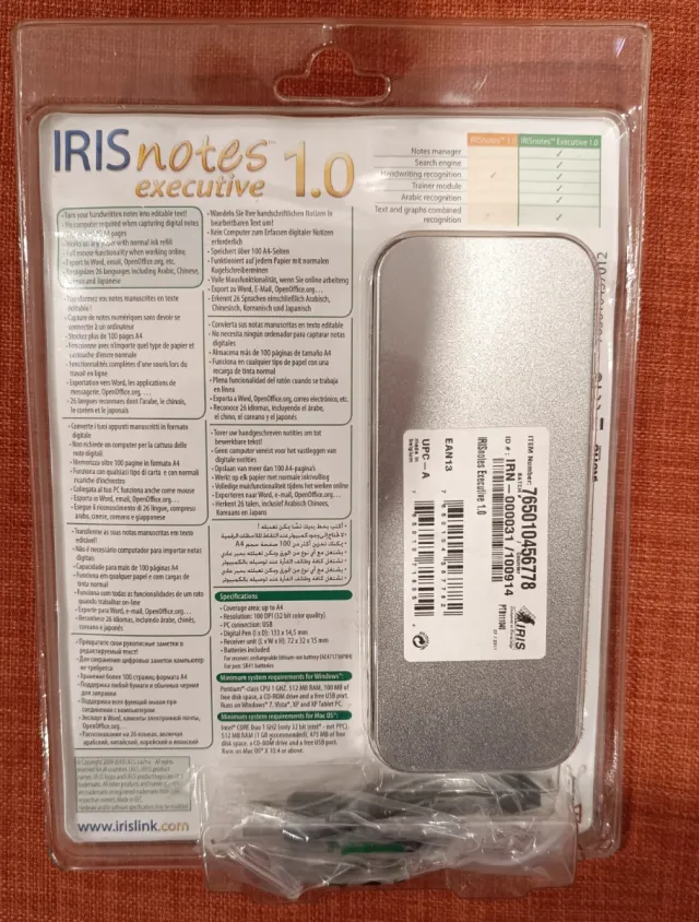 IRISnotes Executive 1.0 Pen & Mobile Notes Taker