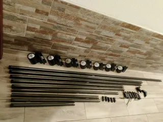 7 Focos LED 3K + Carriles