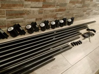 7 Focos LED 3K + Carriles