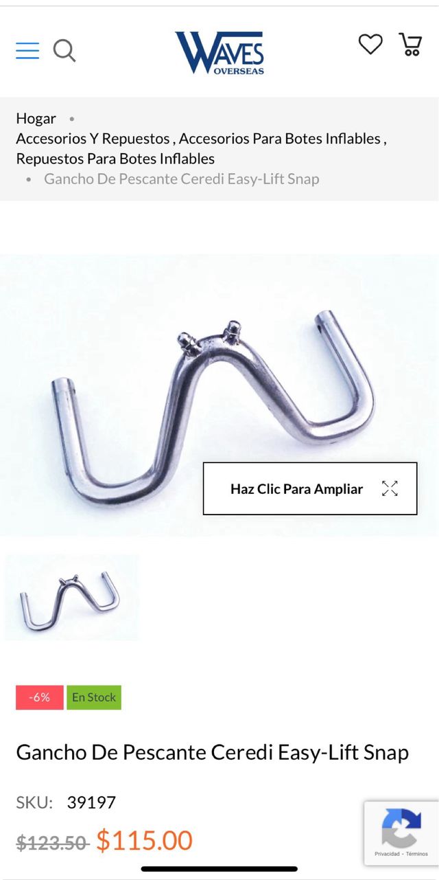 2 Ganchos de Pesca para Bote NAUTICA