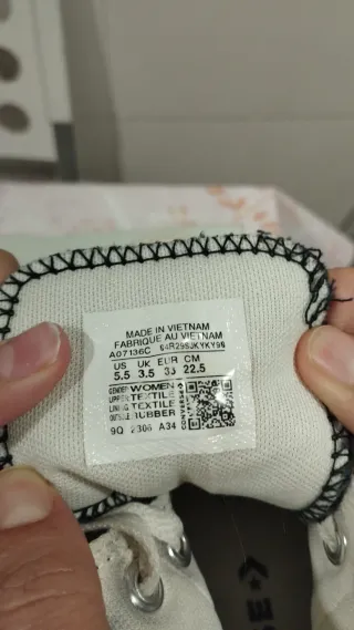 Converse negras plataforma T36