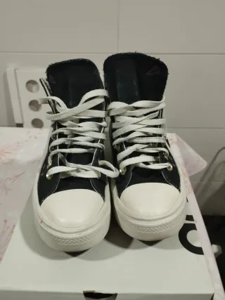 Converse negras plataforma T36