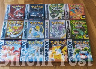 Lote 6 Cajas Juegos Pokémon Game Boy/Advance