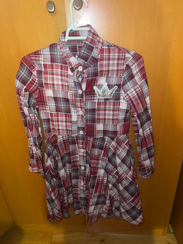 Vestido cuadros Pan con Chocolate niña 10 años