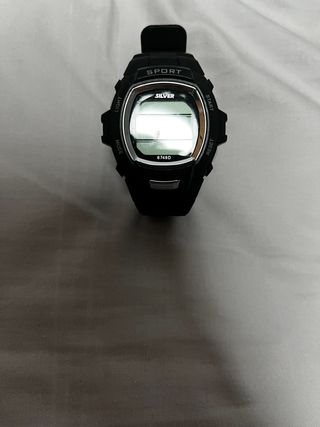 Reloj Deportivo Silver Negro y Plateado
