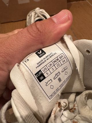 Zapatillas Trainers Veja V10 Talla 36 Rosa Blanco