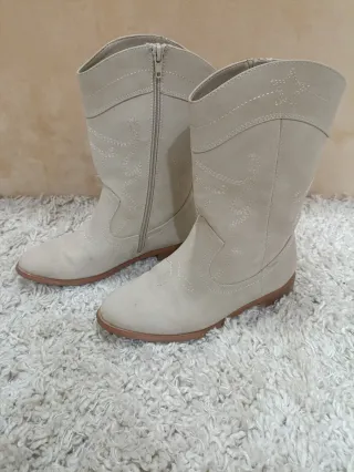 Botas Cowboy Niña Beige