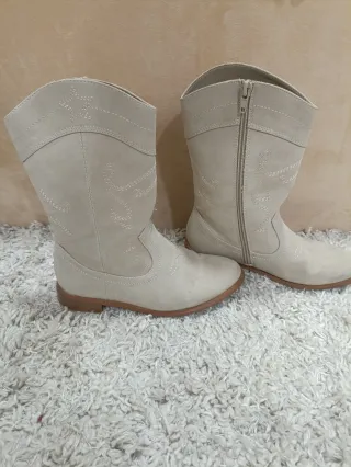 Botas Cowboy Niña Beige